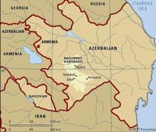Armenia, Azerbaijan and Arsakh enclave